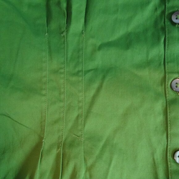 women's button up Banana Republic Petite green top size large - Picture 4 of 6